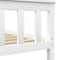 vidaXL - Bedframe - massief - grenenhout - wit - 90x200 - cm