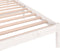 vidaXL - Bedframe - massief - grenenhout - wit - 90x200 - cm