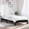 vidaXL - Bedframe - massief - grenenhout - zwart - 100x200 - cm