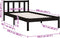 vidaXL - Bedframe - massief - grenenhout - zwart - 100x200 - cm