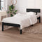vidaXL - Bedframe - massief - grenenhout - zwart - 100x200 - cm
