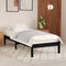 vidaXL - Bedframe - massief - grenenhout - zwart - 100x200 - cm