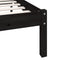 vidaXL - Bedframe - massief - grenenhout - zwart - 100x200 - cm