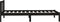 vidaXL - Bedframe - massief - grenenhout - zwart - 100x200 - cm