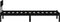 vidaXL - Bedframe - massief - grenenhout - zwart - 100x200 - cm
