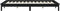 vidaXL - Bedframe - massief - grenenhout - zwart - 120x190 - cm
