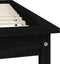 vidaXL - Bedframe - massief - grenenhout - zwart - 120x190 - cm