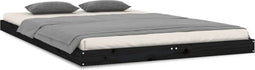 vidaXL - Bedframe - massief - grenenhout - zwart - 120x200 - cm