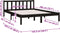 vidaXL - Bedframe - massief - grenenhout - zwart - 120x200 - cm