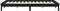 vidaXL - Bedframe - massief - grenenhout - zwart - 120x200 - cm