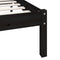 vidaXL - Bedframe - massief - grenenhout - zwart - 120x200 - cm