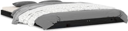 vidaXL - Bedframe - massief - grenenhout - zwart - 135x190 - cm