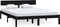 vidaXL - Bedframe - massief - grenenhout - zwart - 135x190 - cm