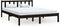 vidaXL - Bedframe - massief - grenenhout - zwart - 135x190 - cm