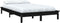 vidaXL - Bedframe - massief - grenenhout - zwart - 135x190 - cm
