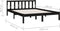 vidaXL - Bedframe - massief - grenenhout - zwart - 135x190 - cm