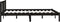 vidaXL - Bedframe - massief - grenenhout - zwart - 135x190 - cm