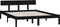 vidaXL - Bedframe - massief - grenenhout - zwart - 135x190 - cm