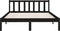 vidaXL - Bedframe - massief - grenenhout - zwart - 135x190 - cm