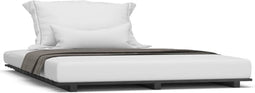 vidaXL - Bedframe - massief - grenenhout - zwart - 140x190 - cm