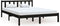vidaXL - Bedframe - massief - grenenhout - zwart - 140x190 - cm