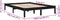 vidaXL - Bedframe - massief - grenenhout - zwart - 140x190 - cm