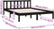 vidaXL - Bedframe - massief - grenenhout - zwart - 140x190 - cm