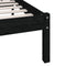 vidaXL - Bedframe - massief - grenenhout - zwart - 140x190 - cm