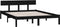 vidaXL - Bedframe - massief - grenenhout - zwart - 140x190 - cm