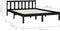 vidaXL - Bedframe - massief - grenenhout - zwart - 140x190 - cm