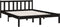 vidaXL - Bedframe - massief - grenenhout - zwart - 140x190 - cm