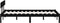 vidaXL - Bedframe - massief - grenenhout - zwart - 140x190 - cm
