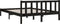 vidaXL - Bedframe - massief - grenenhout - zwart - 140x190 - cm