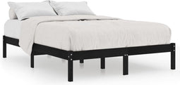 vidaXL - Bedframe - massief - grenenhout - zwart - 140x200 - cm