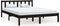 vidaXL - Bedframe - massief - grenenhout - zwart - 140x200 - cm