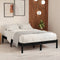 vidaXL - Bedframe - massief - grenenhout - zwart - 140x200 - cm