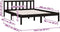 vidaXL - Bedframe - massief - grenenhout - zwart - 140x200 - cm