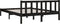 vidaXL - Bedframe - massief - grenenhout - zwart - 140x200 - cm
