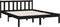 vidaXL - Bedframe - massief - grenenhout - zwart - 140x200 - cm