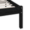 vidaXL - Bedframe - massief - grenenhout - zwart - 140x200 - cm