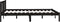 vidaXL - Bedframe - massief - grenenhout - zwart - 140x200 - cm