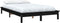 vidaXL - Bedframe - massief - grenenhout - zwart - 150x200 - cm