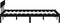 vidaXL - Bedframe - massief - grenenhout - zwart - 150x200 - cm