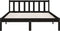 vidaXL - Bedframe - massief - grenenhout - zwart - 150x200 - cm