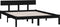 vidaXL - Bedframe - massief - grenenhout - zwart - 150x200 - cm