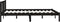 vidaXL - Bedframe - massief - grenenhout - zwart - 150x200 - cm
