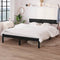 vidaXL - Bedframe - massief - grenenhout - zwart - 160x200 - cm