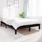 vidaXL - Bedframe - massief - grenenhout - zwart - 180x200 - cm