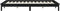 vidaXL - Bedframe - massief - grenenhout - zwart - 180x200 - cm