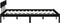 vidaXL - Bedframe - massief - grenenhout - zwart - 180x200 - cm